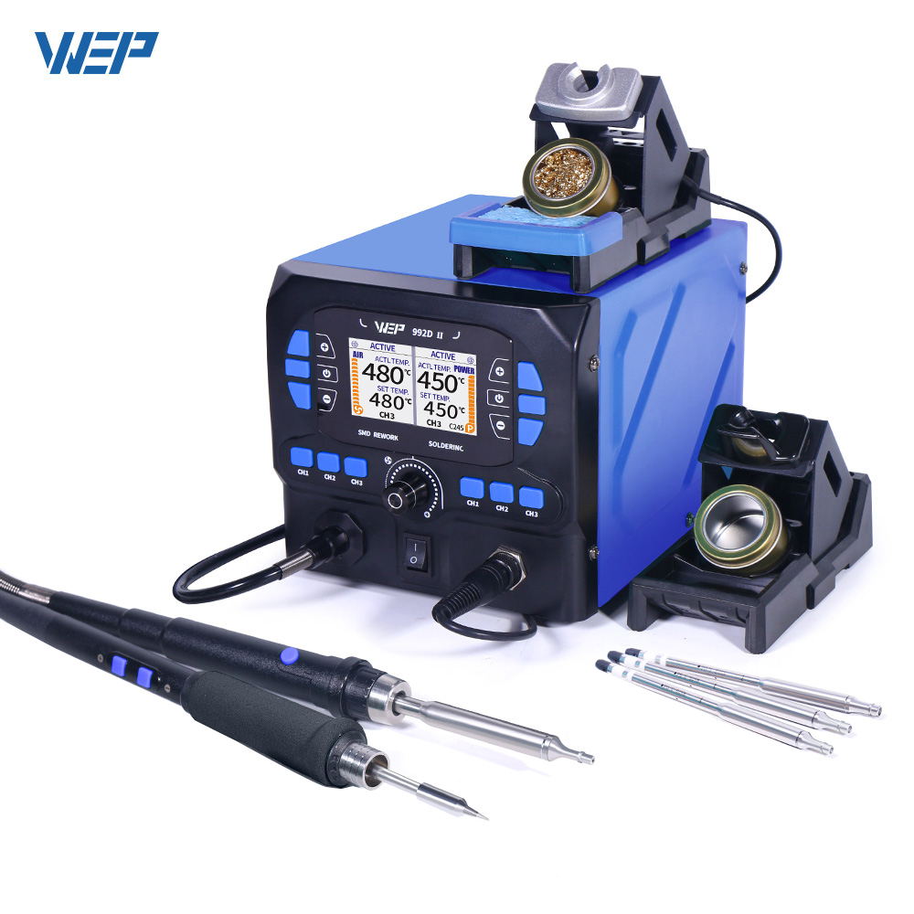 C210 Precision Soldering Station - 992D-II 2 In 1 LCD Display