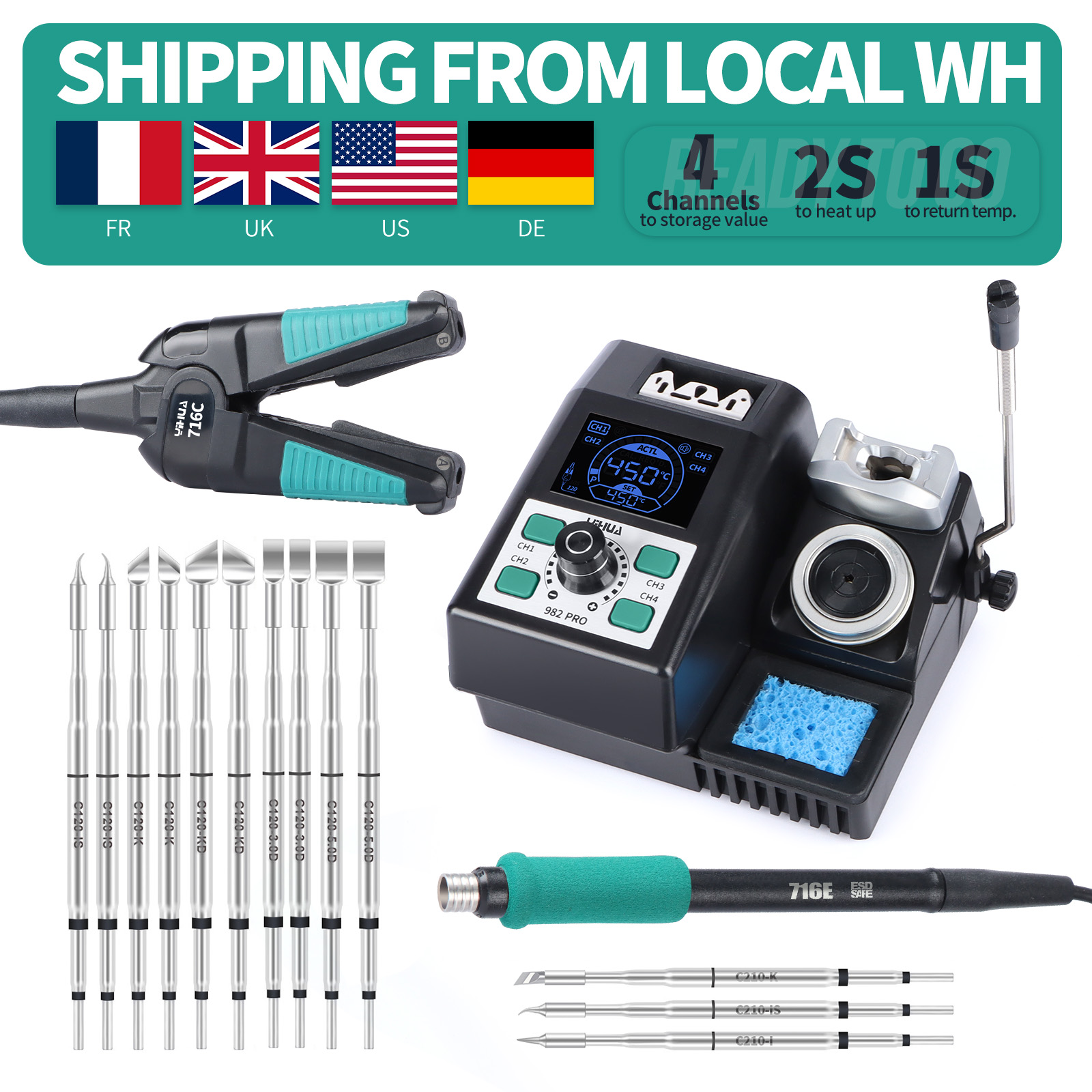 C210 Precision Soldering Station - YIHUA Hot Tweezers & Soldering Iron