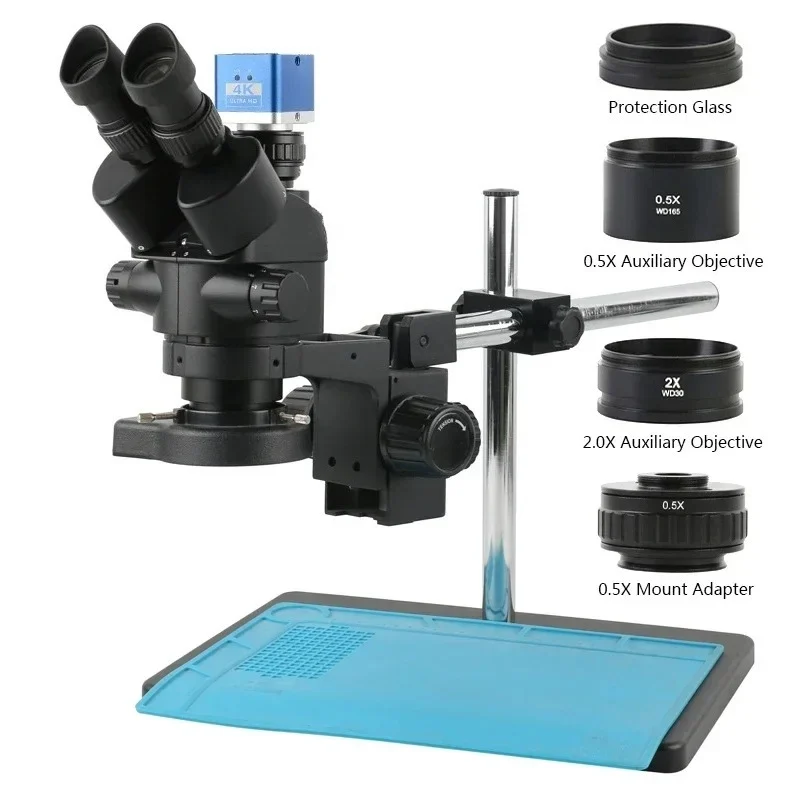 24MP 4K 1080P HDMI Video Camer - Trinocular Stereo Microscope 7X-45X 评论和价格